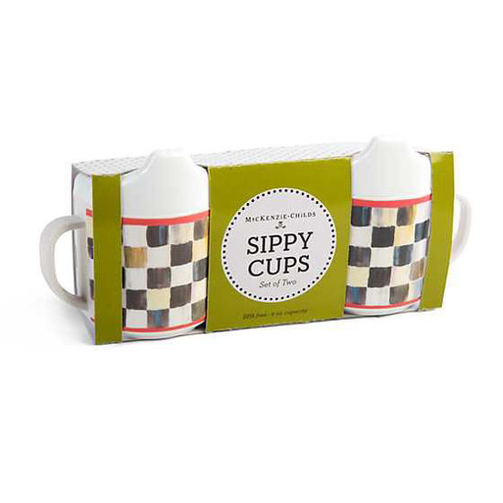 Courtly Check Sippy Cups - Set of 2 by MacKenzie-Childs