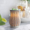 Gray Washed Wicker Illumination Fragrance Warmer by Candle Warmer