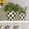 Courtly Check Enamel Flower Pot - Large  by MacKenzie-Childs