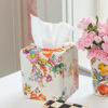 Flower Market Boutique Tissue Box Cover - White by MacKenzie-Childs