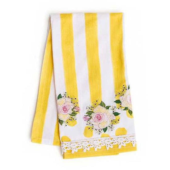 Wildflowers Dish Towel - Yellow by MacKenzie-Childs