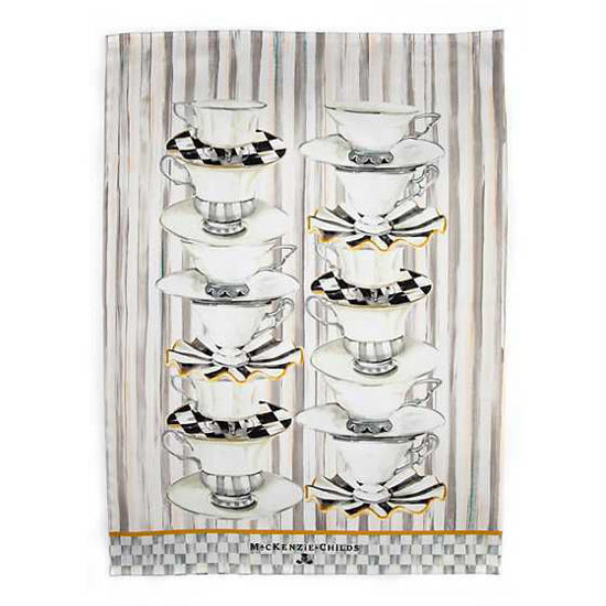 Tea Cups Dish Towel by MacKenzie-Childs
