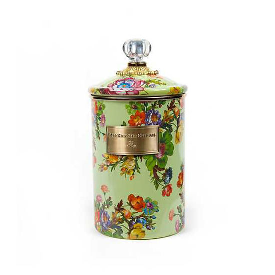 Flower Market Large Canister - Green by MacKenzie-Childs