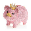 Gatsby Pavé Piggy Bank With Crown by Jay Strongwater