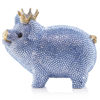 Gatsby Pavé Piggy Bank - Pale Blue by Jay Strongwater