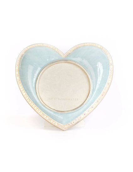 Chantal Heart Frame - Pale Blue by Jay Strongwater