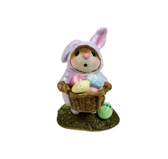 Easter Bunny Mouse M-082 (Lavender w/Grass Base) by Wee Forest Folk®