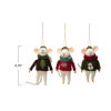 Holiday Sweater Wool Felt Mouse Ornament - Tree by Creative Co-op