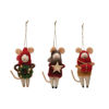 Holiday Wool Felt Mouse Ornament - Wreath by Creative Co-op