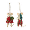 Holiday Wool Felt Mouse Ornament - Dress and Gift by Creative Co-op