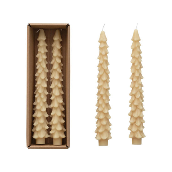 Tree Shaped Taper Candles Set of 2 by Creative Co-op