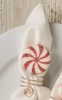 Red Peppermint Napkin Holder/Wine Charm by Bethany Lowe