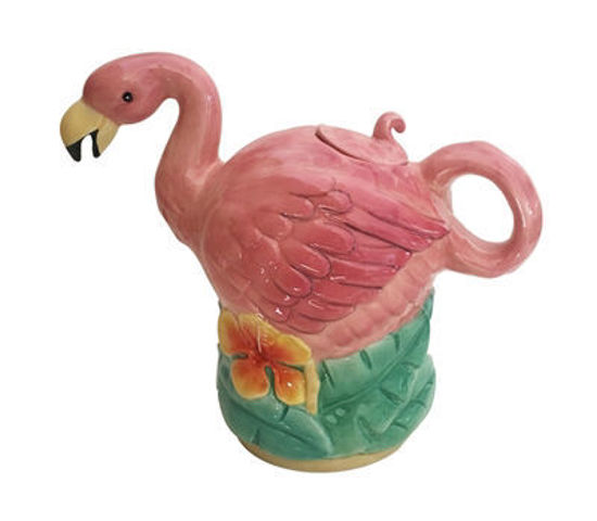 Summer Fun Flamingo Teapot by Blue Sky Clayworks