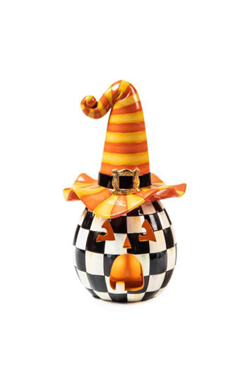 Illuminated Happy Jack Pumpkin - Orange Hat by MacKenzie-Childs