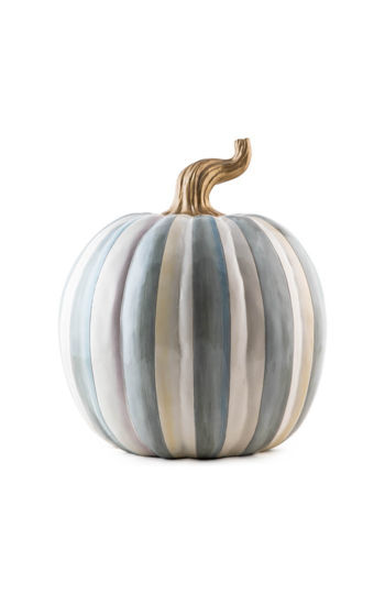 Sterling Stripe Pumpkin - Medium by MacKenzie-Childs