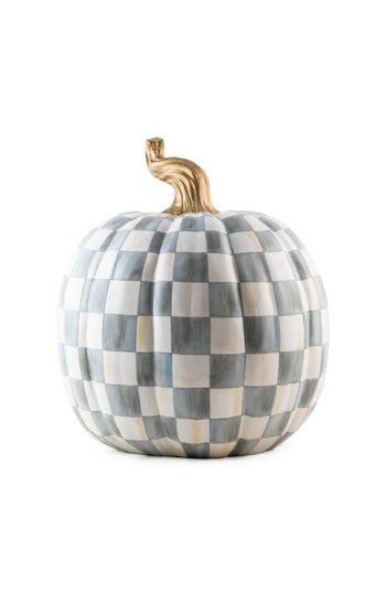 Sterling Check Pumpkin - Large by MacKenzie-Childs