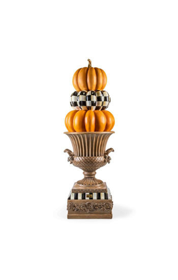 Fall On the Farm Stacked Pumpkin Trophy Urn by MacKenzie-Childs