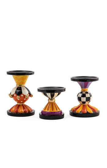 Festive Pillar Candle Holders - Set of 3 by MacKenzie-Childs