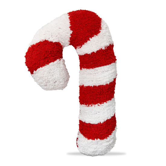 Candy Cane Shaped Pillow by TAG