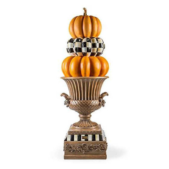 Fall On The Farm Stacked Pumpkin Urn by MacKenzie-Childs