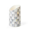 Sterling Check Flicker 5" Pillar Candle by MacKenzie-Childs