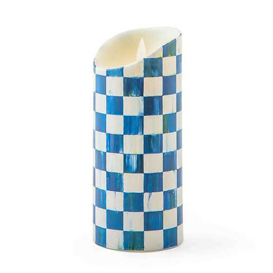 Royal Check Flicker 7" Pillar Candle by MacKenzie-Childs