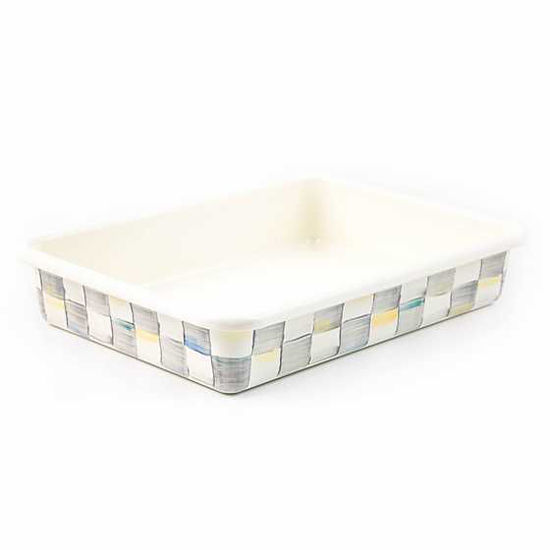 Sterling Check Enamel Baking Pan - 9" x 13" by MacKenzie-Childs