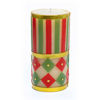 Jester Pillar Candle - Red, Green, & Gold - 6" by MacKenzie-Childs