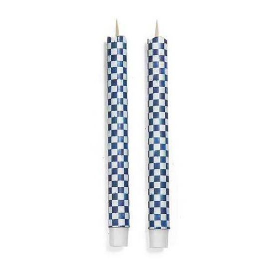 Royal Check Flicker Dinner Candles - Set of 2 by MacKenzie-Childs