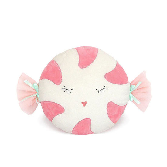 Pink Peppermint Candy Accent Pillow by Mon Ami