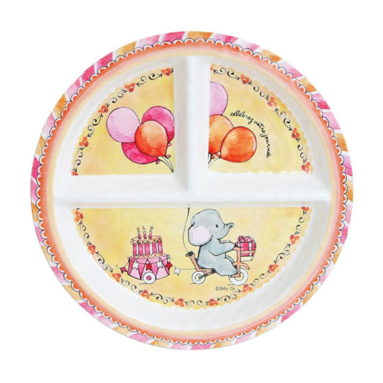 Celebrer Votre Journee 'Celebrate Your Day' Round Sectioned Plate by Baby Cie