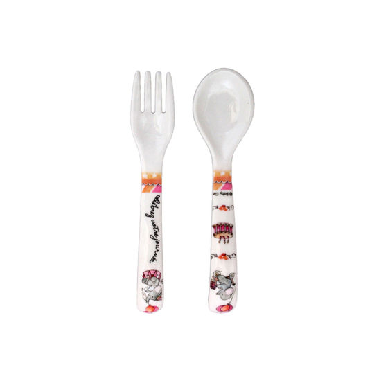Celebrer Votre Journee 'Celebrate Your Day' Fork and Spoon by Baby Cie