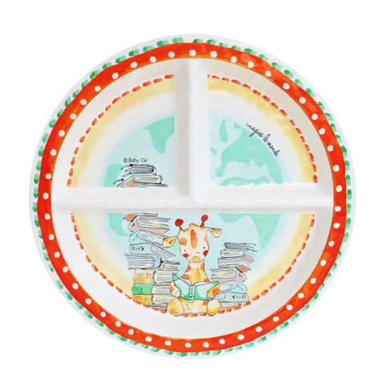 Imagine Le Monde 'Imagine the World' Round Sectioned Plate by Baby Cie