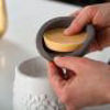 Porcelain Ridges Flip Dish Wax Warmer by Candle Warmer