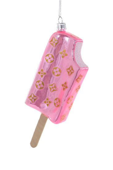 Fashionable Pink Ice Cream Bar Ornament by Cody Foster