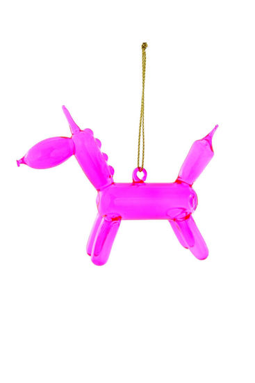 Pink Balloon Unicorn Ornament by Cody Foster