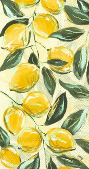 Painterly Lemons Guest Towel by Boston International