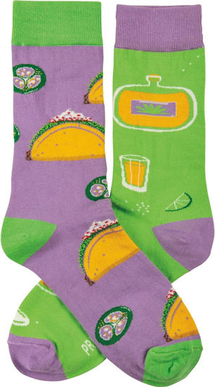 Tacos & Tequila Socks by Primitives by Kathy
