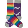 Rainbows & Unicorns Socks by Primitives by Kathy