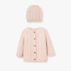 Boxed Set Pink Horseshoe Cable Cardigan & Hat by Elegant Baby