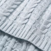Pale Blue Horseshoe Cable Blanket by Elegant Baby
