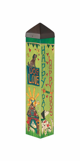 Happy Dog 20" Art Pole by Studio M