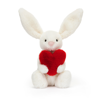 Bashful Red Love Heart Bunny (Little) by Jellycat