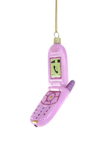 Flip Phone - Pink Ornament by Cody Foster
