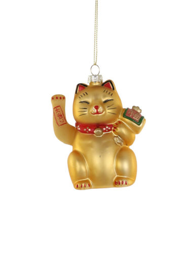 Beckoning Lucky Cat Ornament by Cody Foster