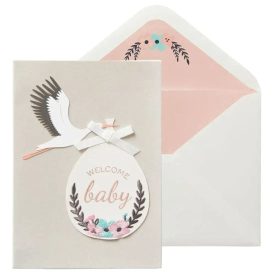 Stork Welcome Baby Card by Niquea.D