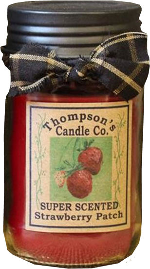 Strawberry Patch Small Mason Jar Candle by Thompson's Candles Co