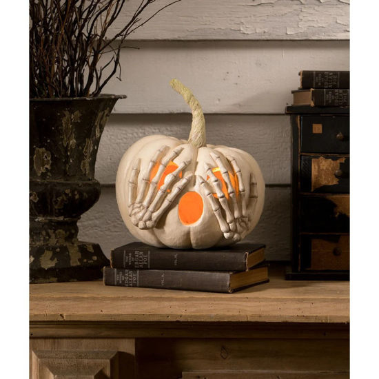 Peek-a-Boo Pumpkin White by Bethany Lowe Designs
