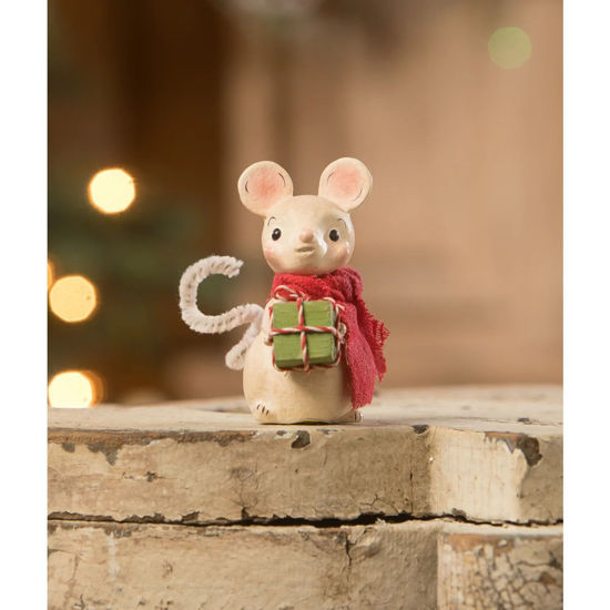 Little Mouse with Gift by Bethany Lowe