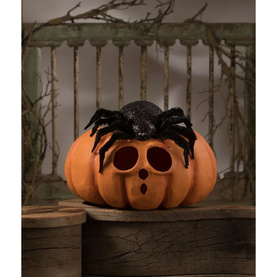 Spider on Pumpkin JOL by Bethany Lowe Designs
